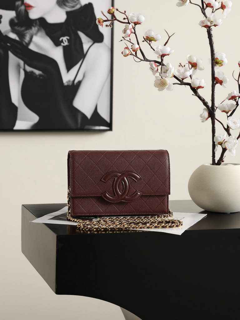 Chanel Wallet on Chain, AP5455 Calfskin Brown
