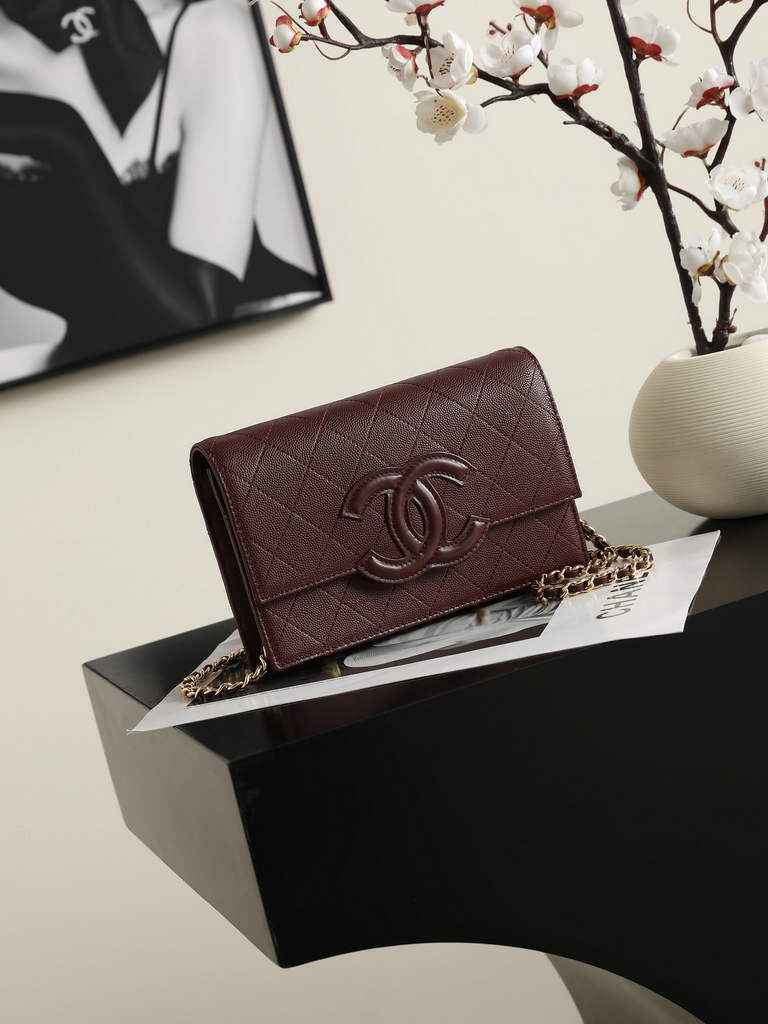 Chanel Wallet on Chain, AP5455 Calfskin Brown