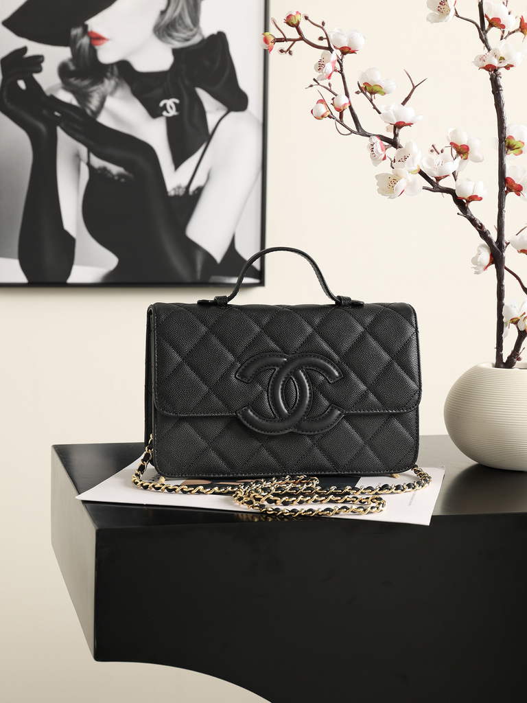 Chanel Wallet on Chain, AS6554 Calfskin Black
