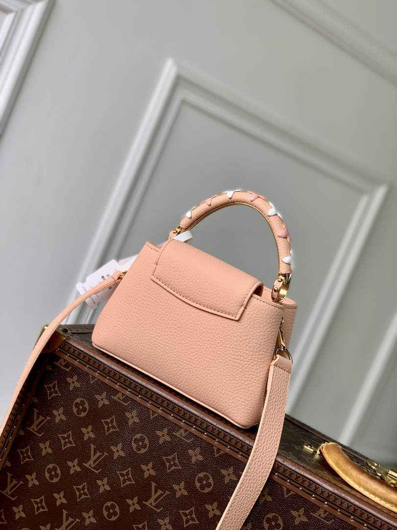 Louis Vuitton Capucines Mini Bag, M14976 In Pink Taurillon Leather - Default Title - View 3