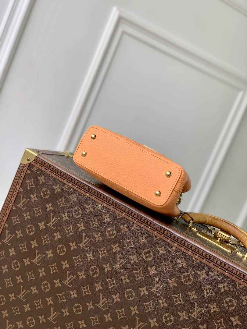 Louis Vuitton Capucines Mini Bag, M14396 In Apricot Taurillon Leather - Default Title - View 4