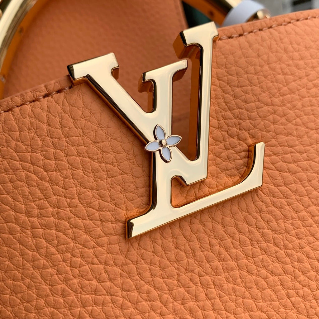Louis Vuitton Capucines Mini Bag, M14396 In Apricot Taurillon Leather - Default Title - View 5