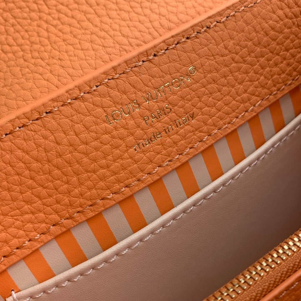 Louis Vuitton Capucines Mini Bag, M14396 In Apricot Taurillon Leather - Default Title - View 8