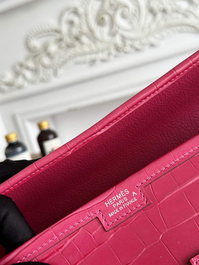 Hermes Jige Elan 29 clutch Calfskin Plum