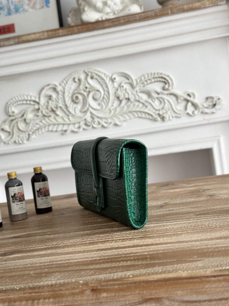 Hermes Jige Elan 29 clutch Calfskin Green